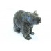 Handmade Natural gemstone Grey Labradolite Polar Bear Figure Decorative Gift